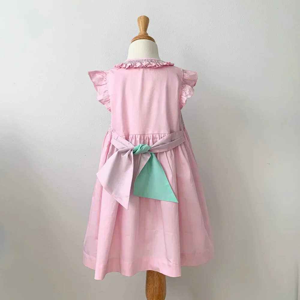 NWT Pretty Girls Smocked Dress Spanish Style Birthday Party Princess Boutique 5T - Picture 4 of 8